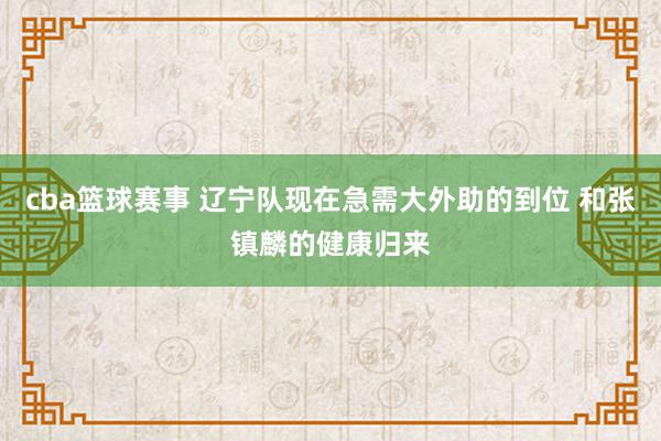 cba篮球赛事 辽宁队现在急需大外助的到位 和张镇麟的健康归来