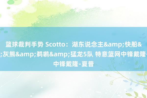 篮球裁判手势 Scotto：湖东说念主&快船&灰熊&鹈鹕&猛龙5队 特意篮网中锋戴隆-夏普